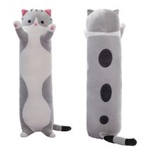 Almofada de pelúcia comprida SHINUOER Cute Cat para crianças e namorada