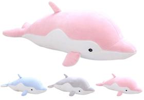 Almofada de pelúcia COSGOO Soft Dolphin Stuffed Animal Almofada de pelúcia COSGOO Soft Dolphin Stuffed Animal