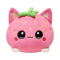 Almofada De Pelúcia De Gato Morango, Presente Fofo De Decoração Para O Ano Novo Para Amantes De