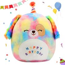Almofada de pelúcia Easfan Original Rainbow Birthday Dog 30 cm
