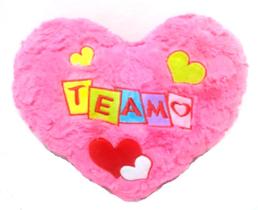 Almofada de Pelúcia em formato de coração "Te Amo"
