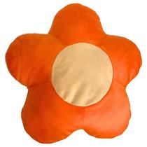 Almofada De Pelúcia Flor Laranja 43 Cm Antialérgica