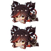 Almofada de pelúcia Genshin Impact Anime Double Expression C Almofada de pelúcia Genshin Impact Anime Double Expression C