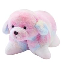 Almofada de pelúcia Glow Guards de 14" Rainbow Dog, brinquedo macio