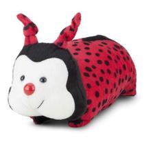 Almofada de Pelúcia Joaninha Vermelha 30 Cm Antialérgica