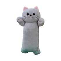Almofada De Pelúcia Longa Em Forma De Gato Super Macia E Fofa Para Decoração De Escritório Presente