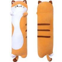 Almofada de pelúcia para gatos MIAOHAHA Long Orange 70cm para crianças
