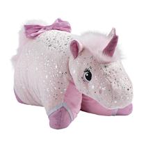 Almofada de pelúcia Pets Brinquedo de pelúcia de unicórnio rosa brilhante Almofada de pelúcia Pets Brinquedo de pelúcia de unicórnio rosa brilhante