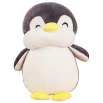 Almofada de Pelúcia Pinguim Seeneey - 25cm - Cinza