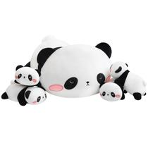 Almofada de pelúcia TOYSYM Panda para animais de pelúcia com 4 pelúcias para bebês