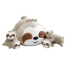 Almofada de pelúcia TOYSYM Sloth para animais de pelúcia com 4 pelúcias para bebês