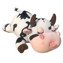 Almofada de pelúcia Whlo4U Cow, 50 cm, bicho de pelúcia macio