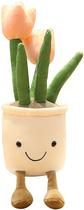 Almofada de pelúcia WUZHOU Tulip Flower Pot, 35 cm