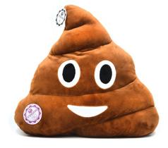 Almofada de pelúcia YINGGG Poop Round Triangle Emotion 32 cm marrom