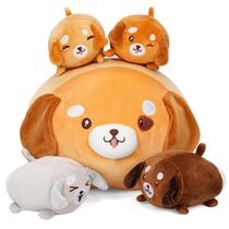 Almofada de Pelúcia Zakeml Corgi Dog 38cm com 4 Brinquedos