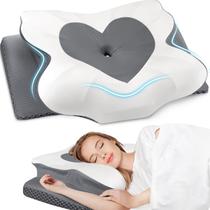 Almofada de pescoço cervical CushZone Memory Foam Grey Almofada de pescoço cervical CushZone Memory Foam Grey