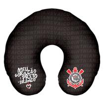 Almofada de Pescoço Corinthians - Meu Coração É Preto E Branco