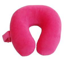 Almofada de pescoço de viagem Wolf Essentials Kids Cozy Microfiber Pink