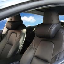 Almofada De Pescoço Em Espuma De Memória Para Tesla Model 3 Y X S, Apoio De Cabeça Em Couro PU,