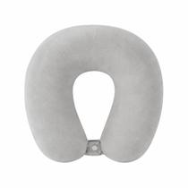 Almofada de Pescoço Ergonômico para Viagem Cinza