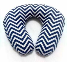 Almofada de Pescoço Infantil Chevron Azul Marinho