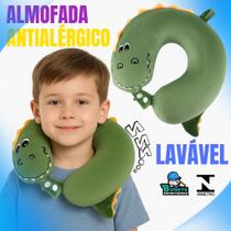 Almofada de Pescoço Infantil Dino Antialérgica, Lavável e Super Fofa Almofada de Pescoço Infantil Dino Antialérgica, Lavável e Super Fofa