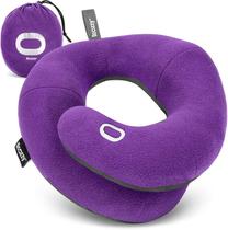 Almofada de Pescoço para Viagem BCOZZY - Patenteada com Suporte Duplo (Roxa) Almofada de Pescoço para Viagem BCOZZY - Patenteada com Suporte Duplo (Roxa)