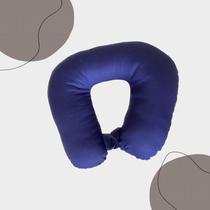 Almofada de Pescoço Premium Fecho em Botão - Travesseiro Viagem e Descanso