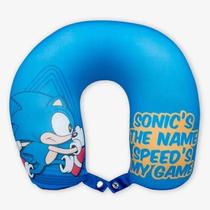 Almofada De Pescoço Sonic Micropérolas Oficial Jogo SEGA