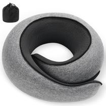 Almofada de pescoço, suporte de espuma viscoelástica para viagens, avião, carro