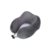 Almofada De Pescoço Viagem Cinza Espuma Nasa Fecho Ajustável - Shopmix