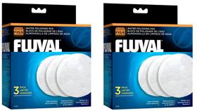 Almofada de polimento de água Fluval FX5 para filtros de vasilha (pacote com 6)