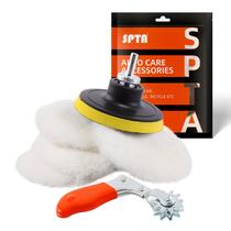 Almofada de polimento de lã SPTA 3", kit de 6 peças com adaptador