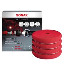 Almofada de polimento SONAX Red Hard de 3 polegadas, pacote com 4