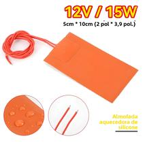 Almofada De Silicone De Aquecimento Rápido 12V 15W 50x100mm, Aquecedor Adesivo Impermeável Para Almofada De Silicone De Aquecimento Rápido 12V 15W 50x100mm, Aquecedor Adesivo Impermeável Para
