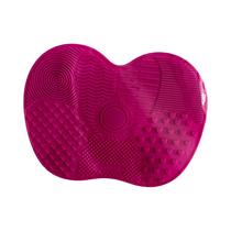 Almofada De Silicone Em Formato De Maçã Para Limpeza De Pincéis De Maquiagem Com Ventosa Para