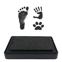 Almofada de tinta Lsushine para pegada de bebê, impressão manual e impressão de pata (preta) Almofada de tinta Lsushine para pegada de bebê, impressão manual e impressão de pata (preta)