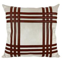 Almofada De Veludo Off Couro Cobre Com Aplique 03 - Decortextil Almofada De Veludo Off Couro Cobre Com Aplique 03 - Decortextil