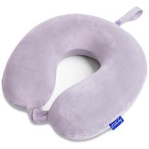 Almofada de viagem Fabuday Memory Foam para aviões cinza roxo Almofada de viagem Fabuday Memory Foam para aviões cinza roxo