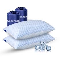 Almofada de viagem Gehannah Large, pacote com 2 unidades, com espuma viscoelástica para acampamento Almofada de viagem Gehannah Large, pacote com 2 unidades, com espuma viscoelástica para acampamento