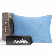 Almofada de viagem Ivellow Cooling Camping Memory Foam Blue