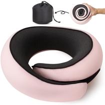 Almofada de viagem NOCRLG Travel Neck 100% viscoelástica rosa Almofada de viagem NOCRLG Travel Neck 100% viscoelástica rosa
