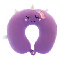 Almofada de viagem Purple Unicorn Anime em forma de U 30x30cm