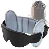 Almofada de viagem SARISUN em forma de U com alça de cabeça de avião cinza
