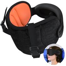 Almofada de viagem SARISUN para aviões com máscara de olhos laranja Almofada de viagem SARISUN para aviões com máscara de olhos laranja