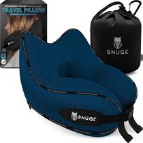 Almofada de viagem SNUGL Memory Foam Neck Support Navy Adult Almofada de viagem SNUGL Memory Foam Neck Support Navy Adult