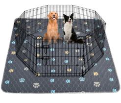 Almofada de xixi lavável para cachorros Aitmexcn 92x104cm, 2 peças à prova d'água