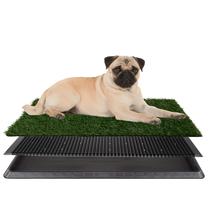 Almofada de xixi para cachorros de grama artificial PETMAKER 16x20cm com bandeja Almofada de xixi para cachorros de grama artificial PETMAKER 16x20cm com bandeja