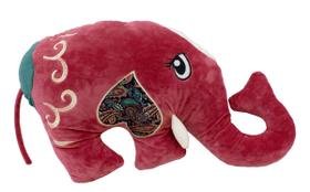 Almofada Decoração Elefante Vinho 54cm - Pelúcia Almofada Decoração Elefante Vinho 54cm - Pelúcia