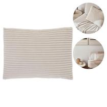 Almofada Decoração Moderna 45x60cm Bege Em Alto Relevo